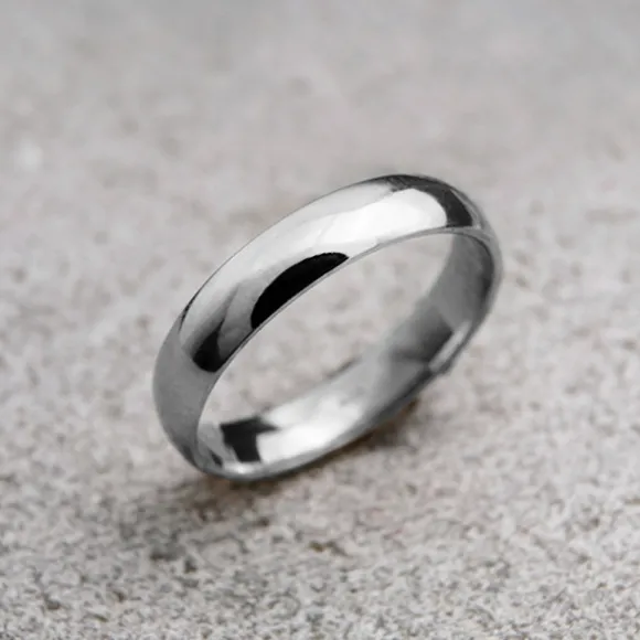 Alianza Plata 5mm Lisa Personalizable