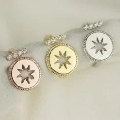 Anillo B2 Plata Rosa y Circonitas