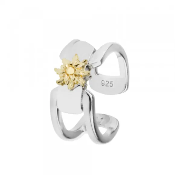 Anillo Bayona Plata y Eguzkilore Dorado