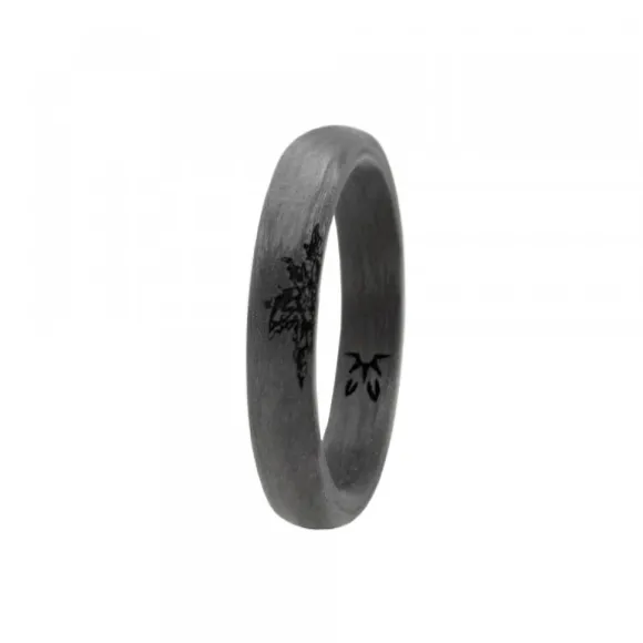 Anillo Carbono Negro con 1 Eguzkilore