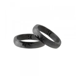 Anillo Carbono Negro con 1 Eguzkilore