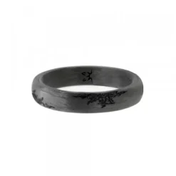 Anillo Carbono Negro con 4 Eguzkilores
