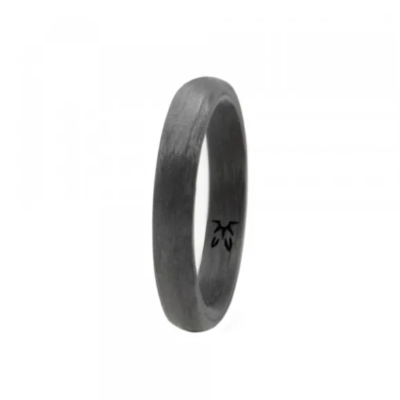 Anillo Carbono Negro Lisa Eguzkilore