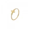 Anillo Cruz de Plata Dorada