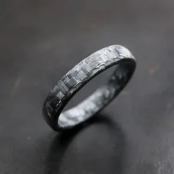 Anillo Eguzkilore Carbono Gris Mate Talla 19