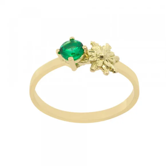 Anillo Enea2 Oro y Esmeralda