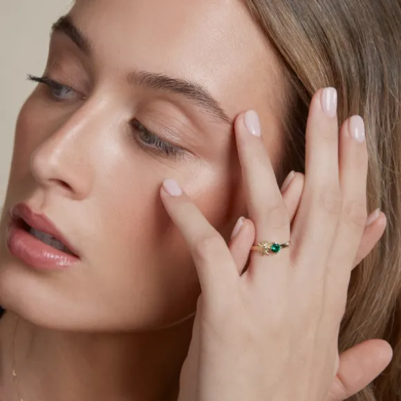 Anillo Enea2 Oro y Esmeralda