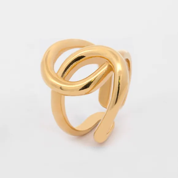 Anillo Hariak Entrelazado Plata Dorada