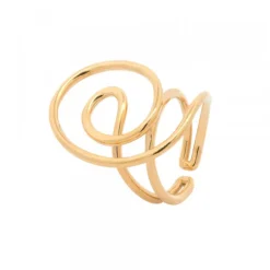 Anillo Hariak Grande Plata Dorada