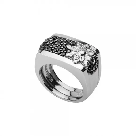 Anillo London Plata y Circonitas Negras