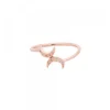 Anillo Luna de Plata Rosa con Circonitas