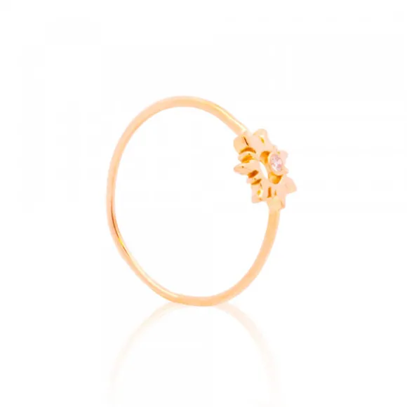 Anillo Mountain de Oro con Brillante