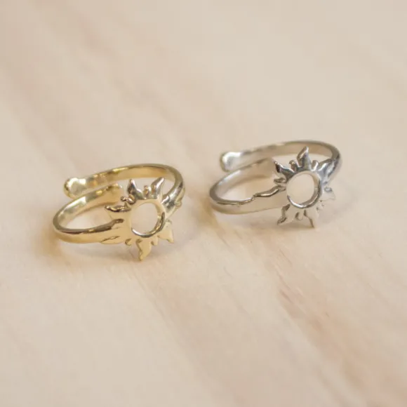 Anillo Mountain Plata Dorada para Mujer