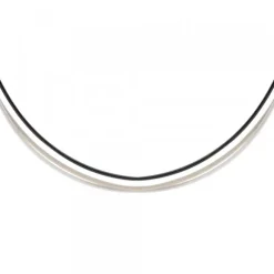 Cable de Acero Bicolor Negro y Plata