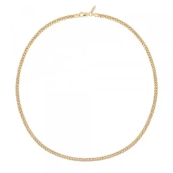 Cadena Cubana de Plata Dorada 5mm