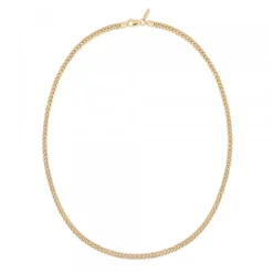 Cadena Cubana Plata Dorada 3mm