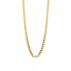 Cadena Cubana Plata Dorada 3mm