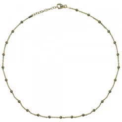 Cadena Forza de Plata Dorada 0.40 con Bolitas