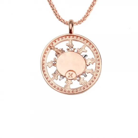 Cerco Eguzkilore Plata Rosa y Circonitas Personalizable