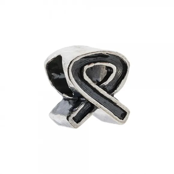 Charm Lazo Negro de Plata