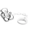 Chupetero Oso Plata Personalizable