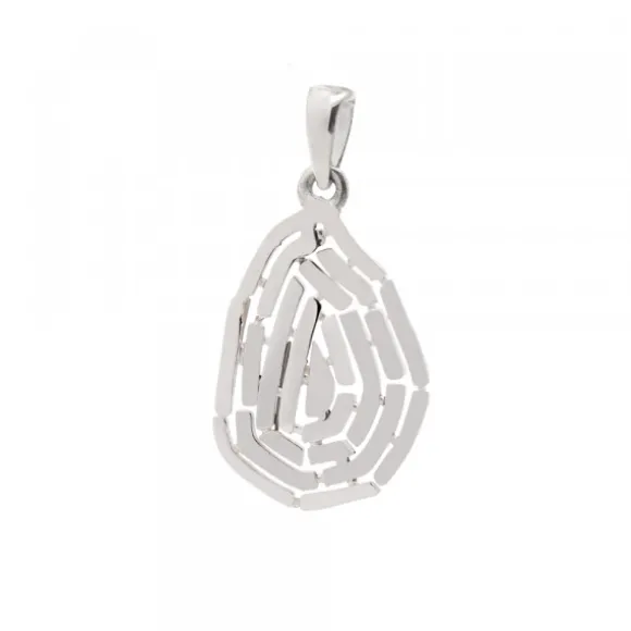 Colgante Almendra Vitoria Silueta Lámina de Oro