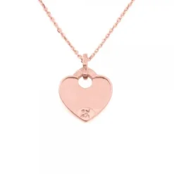 Colgante Ama Corazón Plata Rosa