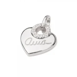 Colgante Ama Corazón Plata Personalizable