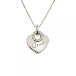 Colgante Ama Corazón Plata Personalizable