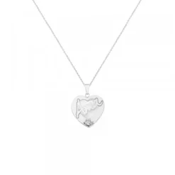 Colgante Ama Corazón Plata y Nácar