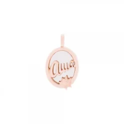 Colgante Ama Oval Plata Rosa