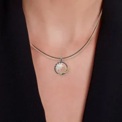 Colgante Ama Plata y Lámina de Oro