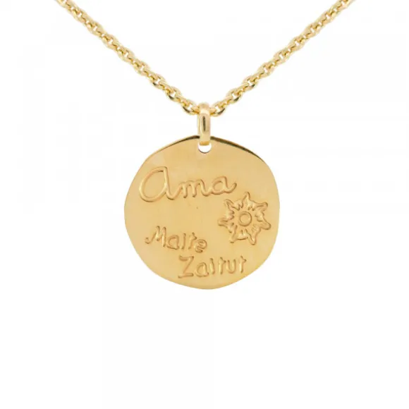 Colgante Ama "Maite Zaitut"Plata Dorada Personalizable