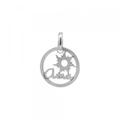 Colgante Ama y Eguzkilore Calado de Plata