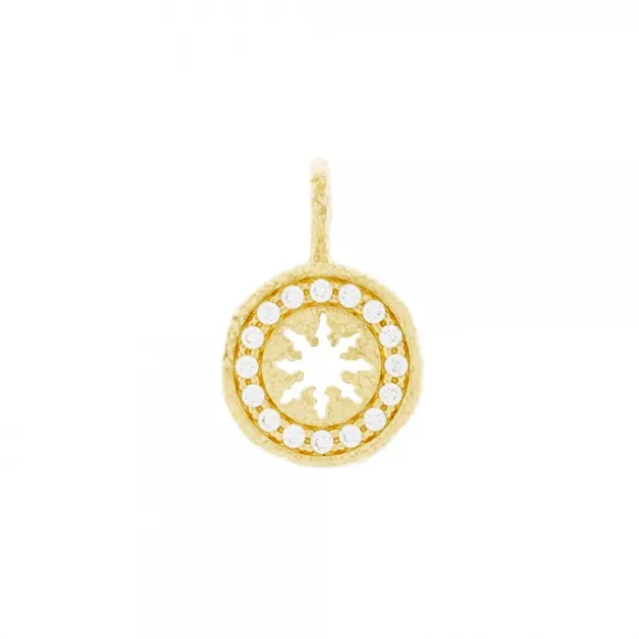 Colgante B1 Plata Dorada y Circonitas