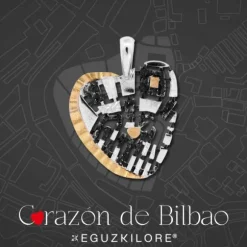 Colgante Baldosa Silueta de Plata con Lámina de Oro