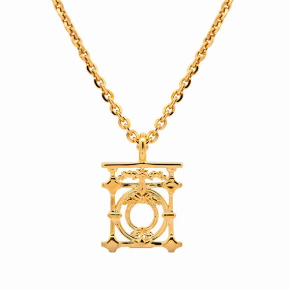 Colgante Barandilla La Concha Plata Oxidada 18mm