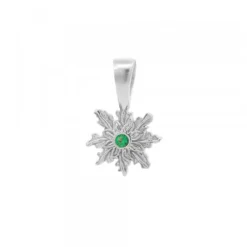 Colgante Basic Colors Plata y Circonita Verde 10mm