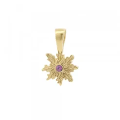 Colgante Basic Colors Plata Dorada y Amatista 10mm