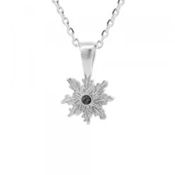 Colgante Basic Colors Plata y Circonita Negra 10mm