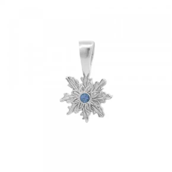 Colgante Basic Colors Plata y Circonita Azul 10mm