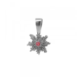 Colgante Basic Colors Rutenio y Circonita Roja 10mm