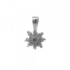 Colgante Basic Colors Rutenio y Circonita Negra 10mm