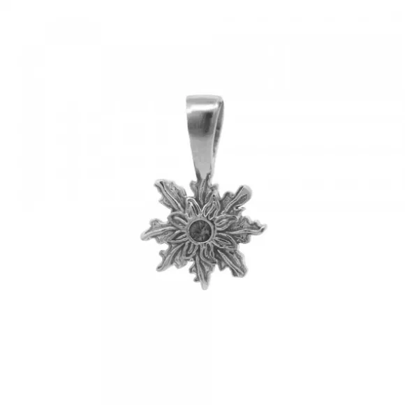 Colgante Basic Colors Rutenio y Circonita Negra 10mm