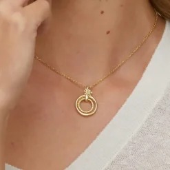 Colgante Biarritz Plata Dorada