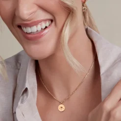 Colgante Chapa Etrusca Mountain Plata Dorada