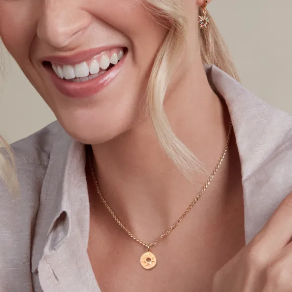 Colgante Chapa Etrusca Mountain Plata Dorada