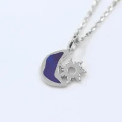 Colgante Colgante Mountain Plata y Esmalte AzulPlata con Esmalte Azul