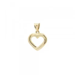 Colgante Corazón Calado de Oro