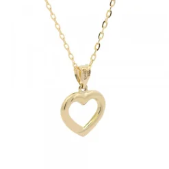 Colgante Corazón Calado de Oro